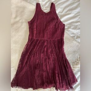 Maroon/Burgundy lace dress